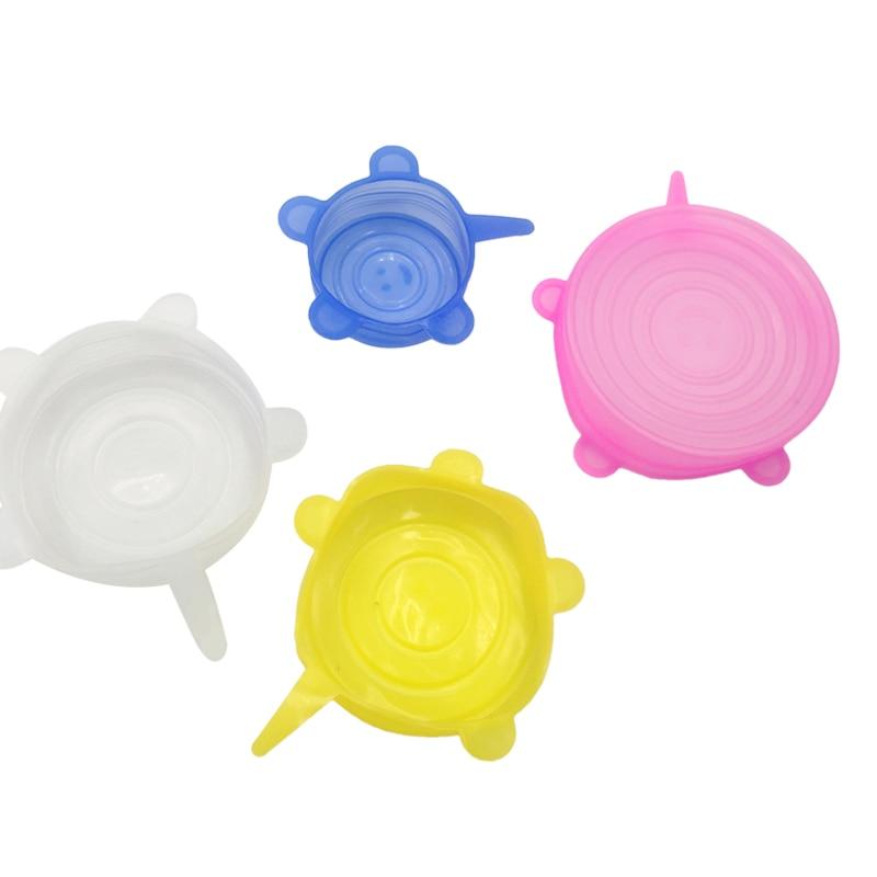 Silicone Stretch Lids Set Of 6 Flexible Food Container Covers