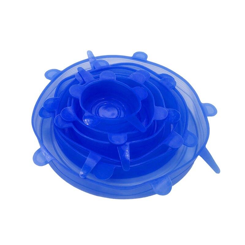 Silicone Stretch Lids Set Of 6 Flexible Food Container Covers