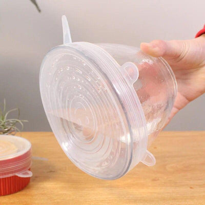 Silicone Stretch Lids Set Of 6 Flexible Food Container Covers