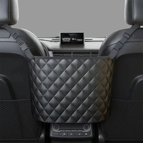 Leather Car Seat Organizer Large Capacity Storage Pocket Bag
