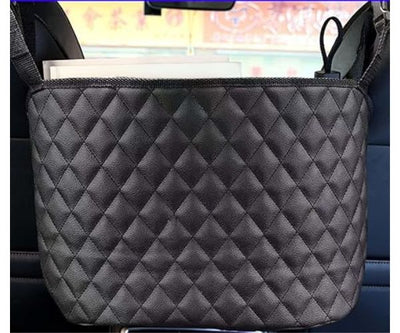 Leather Car Seat Organizer Large Capacity Storage Pocket Bag