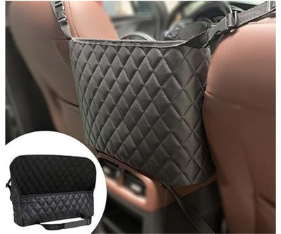 Leather Car Seat Organizer Large Capacity Storage Pocket Bag