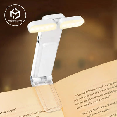USB Rechargeable Reading Light Portable LED Clip-On For Night Reading