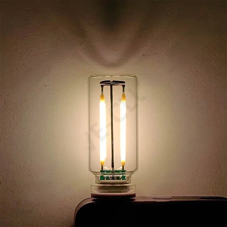 USB Touch-Control Incandescent Lamp Set Of 2 Warm Filament Bulbs 5V