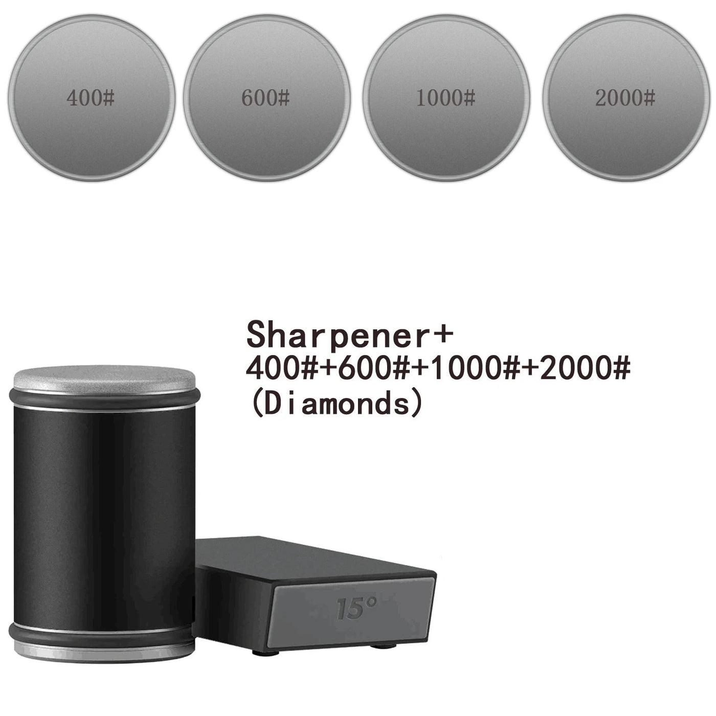 Rolling Knife Sharpener With Magnetic Holder And Diamond Sharpening Stone