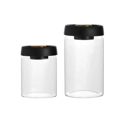 Vacuum-Sealed Glass Jar For Coffee Beans Tea Milk Powder Storage