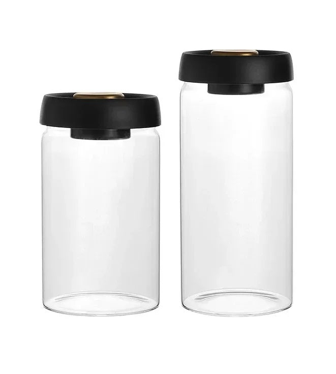 Vacuum-Sealed Glass Jar For Coffee Beans Tea Milk Powder Storage