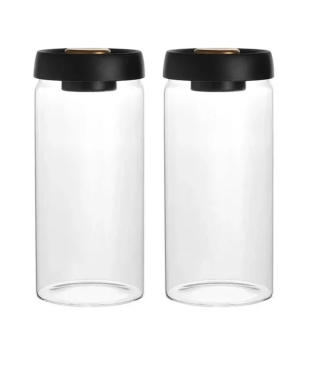 Vacuum-Sealed Glass Jar For Coffee Beans Tea Milk Powder Storage