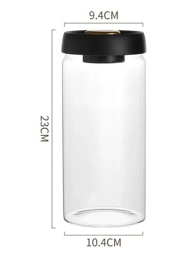 Vacuum-Sealed Glass Jar For Coffee Beans Tea Milk Powder Storage
