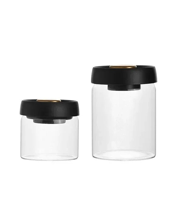 Vacuum-Sealed Glass Jar For Coffee Beans Tea Milk Powder Storage
