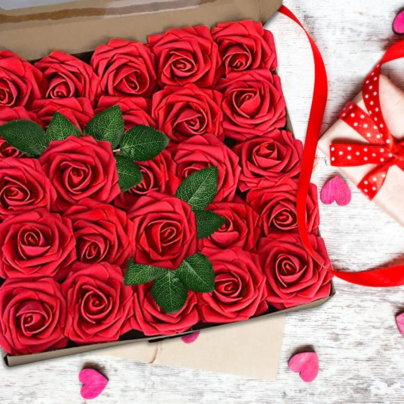 Valentine's Rose Bliss Artificial Rose Set For Wedding Party Decor