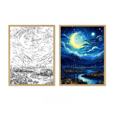 Van Gogh LED Lamp Wireless Charging Anime Mood Light For Home Decor