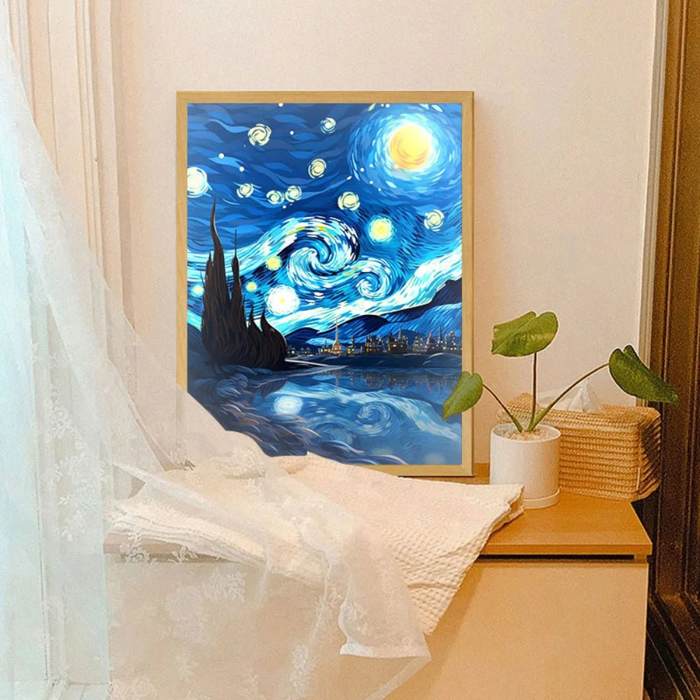 Van Gogh LED Lamp Wireless Charging Anime Mood Light For Home Decor