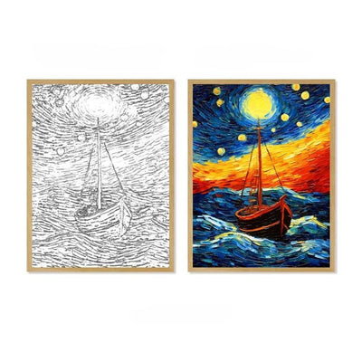 Van Gogh LED Lamp Wireless Charging Anime Mood Light For Home Decor