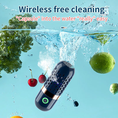 Vegetable Disinfection Machine Wireless Capsule Shape Portable Cleaner