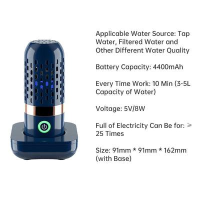 Vegetable Disinfection Machine Wireless Capsule Shape Portable Cleaner