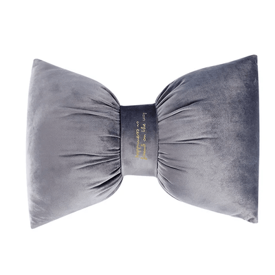 Velvet Throw Pillow Soft Bow Knot Cushion For Neck And Back Support