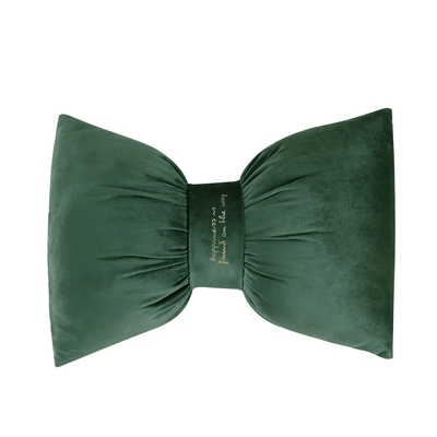 Velvet Throw Pillow Soft Bow Knot Cushion For Neck And Back Support