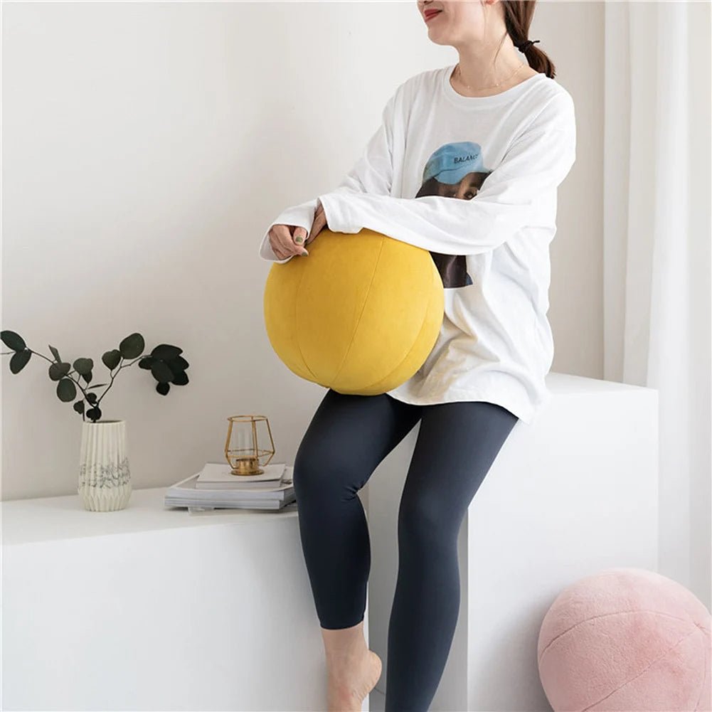 Velvet Plush Ball Pillow Soft Cozy Decorative Floor Pillow For Sofa