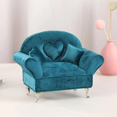 Velvet Sofa Jewelry Box Elegant Organizer For Rings And Accessories