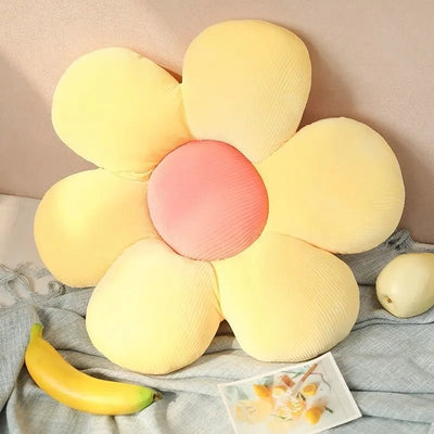 Plush Daisy Flower Pillow Soft Petal Cushion Toy For Girls And Babies