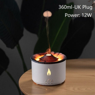Volcano Aroma Diffuser Humidifier With Flame Effect For Bedroom Spa