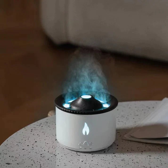 Volcano Aroma Diffuser Humidifier With Flame Effect For Bedroom Spa