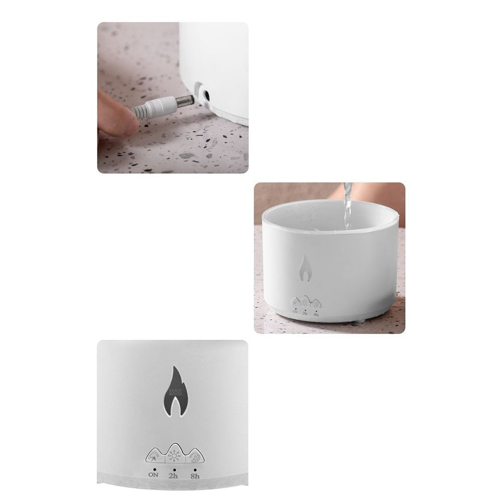 Volcano Aroma Diffuser Humidifier With Flame Effect For Bedroom Spa