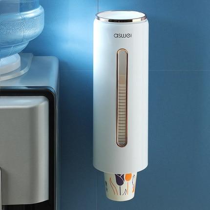 Wall Mounted Disposable Cup Dispenser For Home Office Lounge Gym