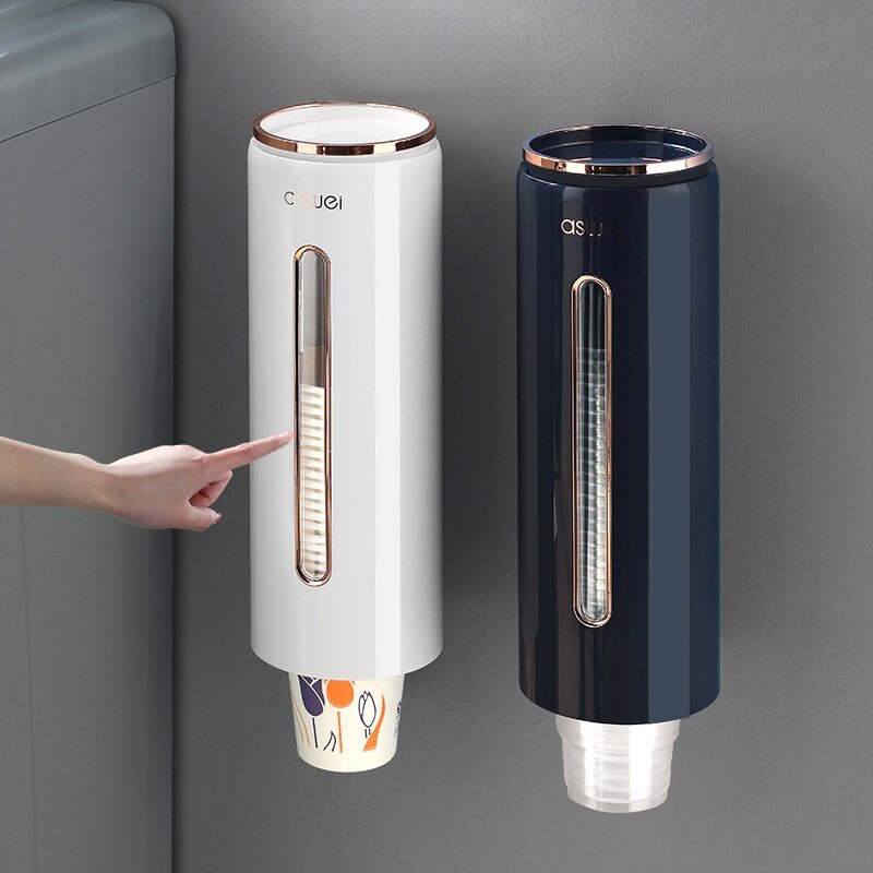 Wall Mounted Disposable Cup Dispenser For Home Office Lounge Gym