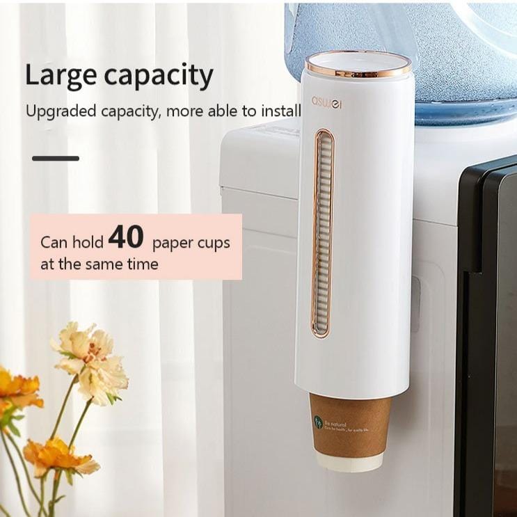 Wall Mounted Disposable Cup Dispenser For Home Office Lounge Gym