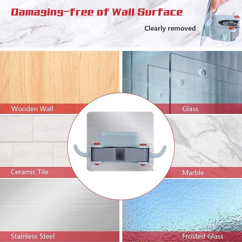 Wall Mounted Broom Grippers For Secure And Easy Storage