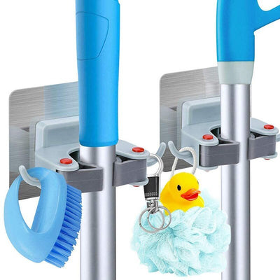 Wall Mounted Broom Grippers For Secure And Easy Storage