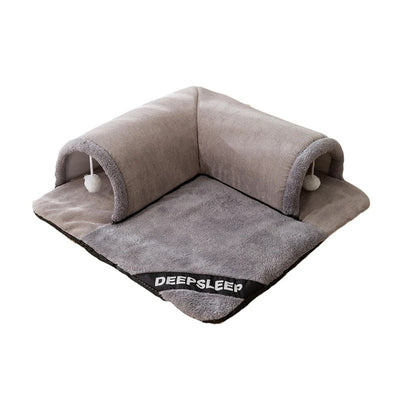 Warm Thick Cat Tunnel Bed Soft Cozy Pet Nest