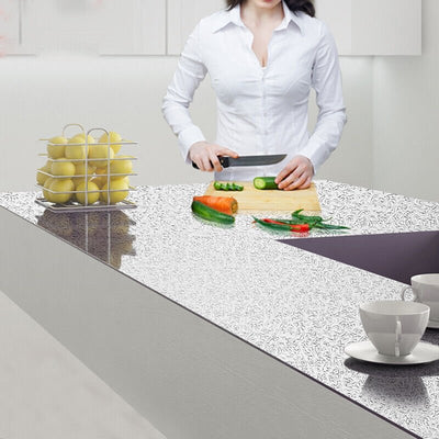 Waterproof Oil Proof Aluminum Foil Kitchen Wall Stickers Self Adhesive