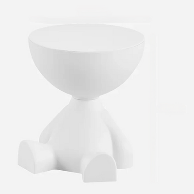 Nordic Plastic Round Coffee Table Minimalist Bedside Living Room Accent