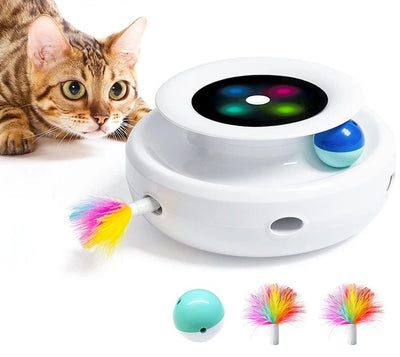 Automatic Cat Toy With Feather And 5 Interactive Play Modes