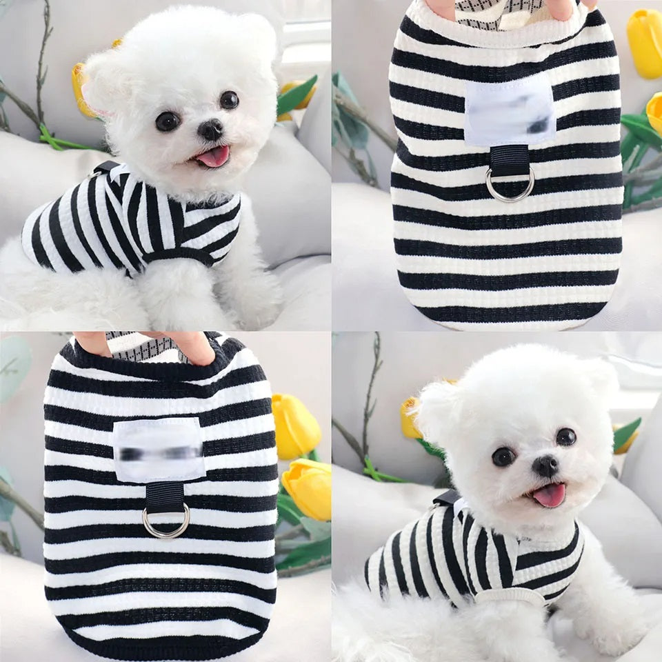 Striped Summer Dog Dress Soft Comfortable Stylish Outfit For Pups