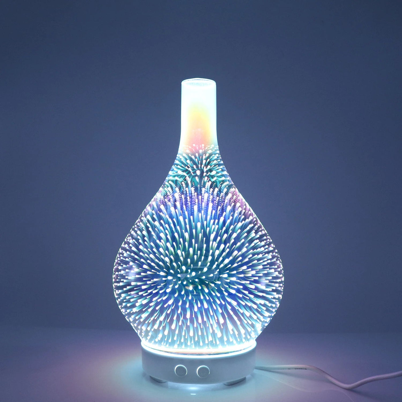 Firework Glass Aroma Diffuser Ultrasonic Humidifier With LED Lights