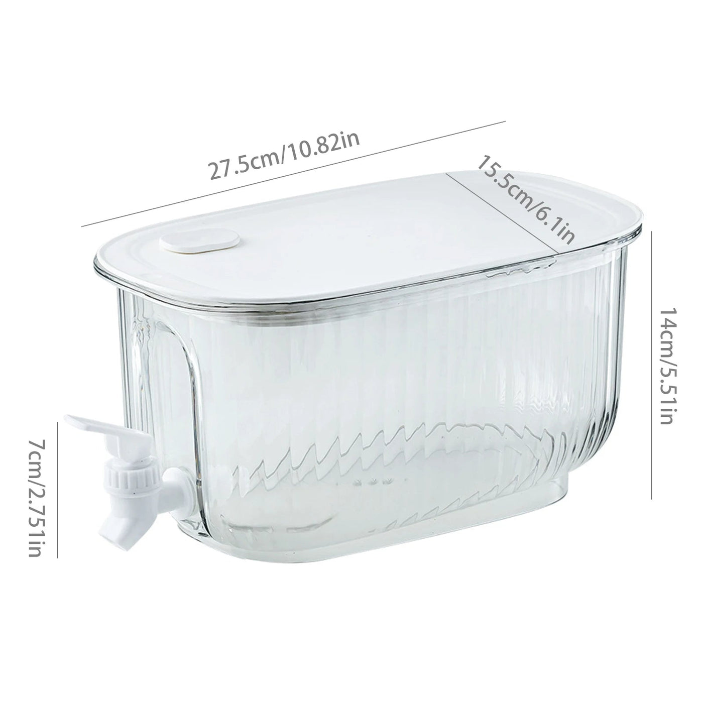 Cold Beverage Dispenser Jug Large Refrigerator Kettle With Faucet