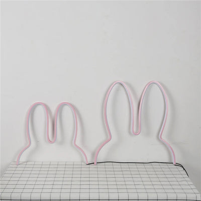 Rabbit LED Night Light USB Powered Bedside Lamp For Kids