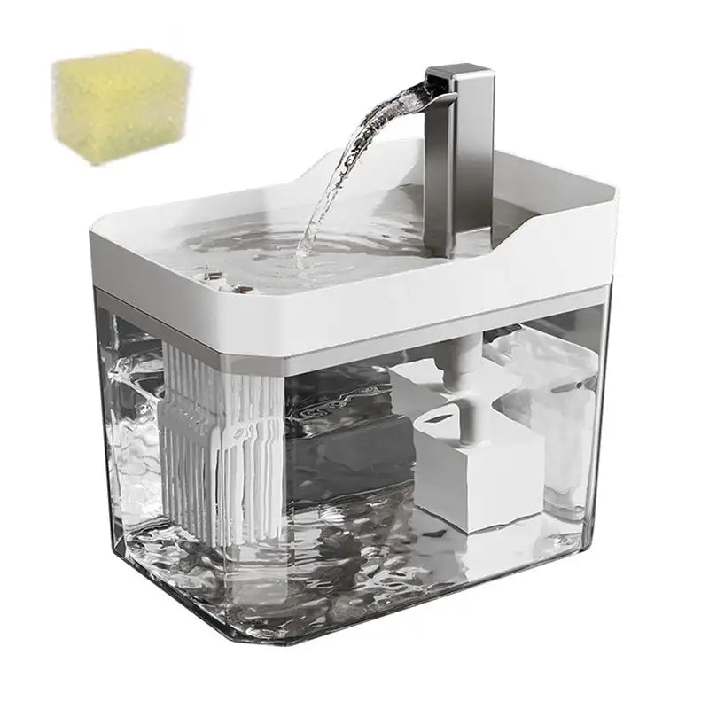 Automatic Cat Water Fountain 1.5L With Replacement Faucet For Fresh Water