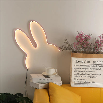 Rabbit LED Night Light USB Powered Bedside Lamp For Kids