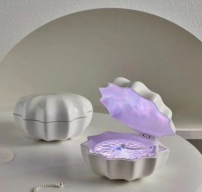 Retro Shell Bluetooth Speaker With Colorful Projection And Sleep Sounds
