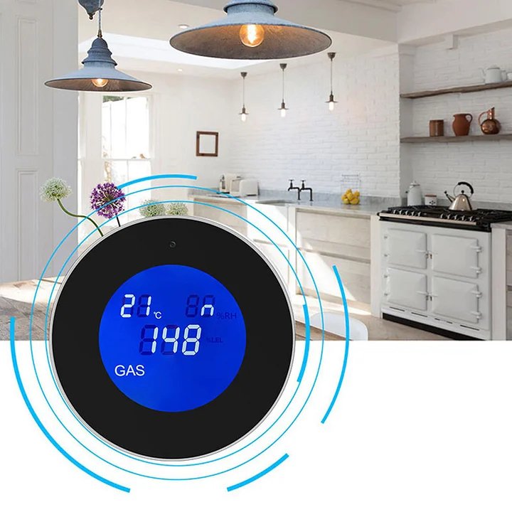 Wi-Fi Smart Natural Gas Detector With LCD Temperature Display For Home