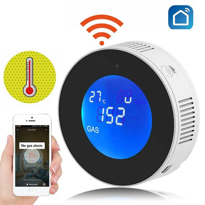 Wi-Fi Smart Natural Gas Detector With LCD Temperature Display For Home