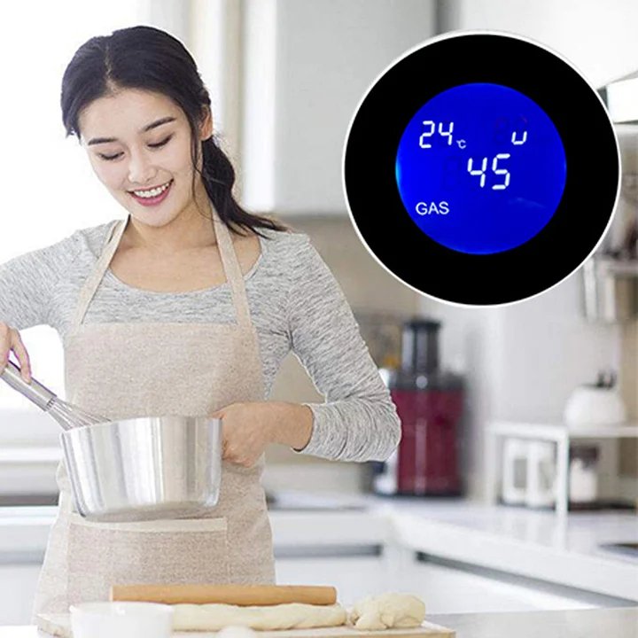 Wi-Fi Smart Natural Gas Detector With LCD Temperature Display For Home