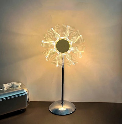 Windmill Sunflower LED Table Lamp Crystal Decorative Light