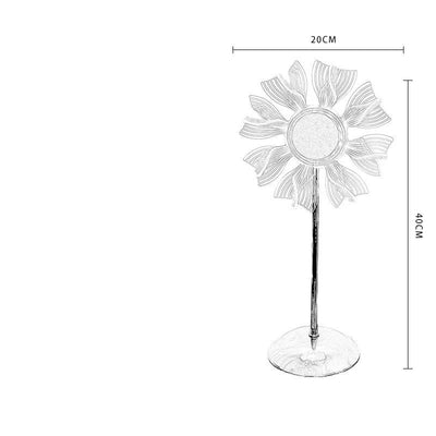 Windmill Sunflower LED Table Lamp Crystal Decorative Light