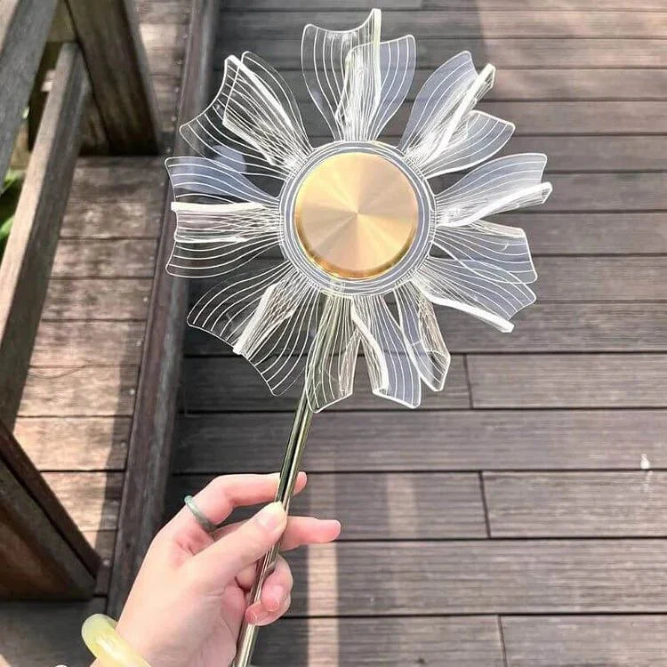 Windmill Sunflower LED Crystal Table Lamp Decorative Bedside Light